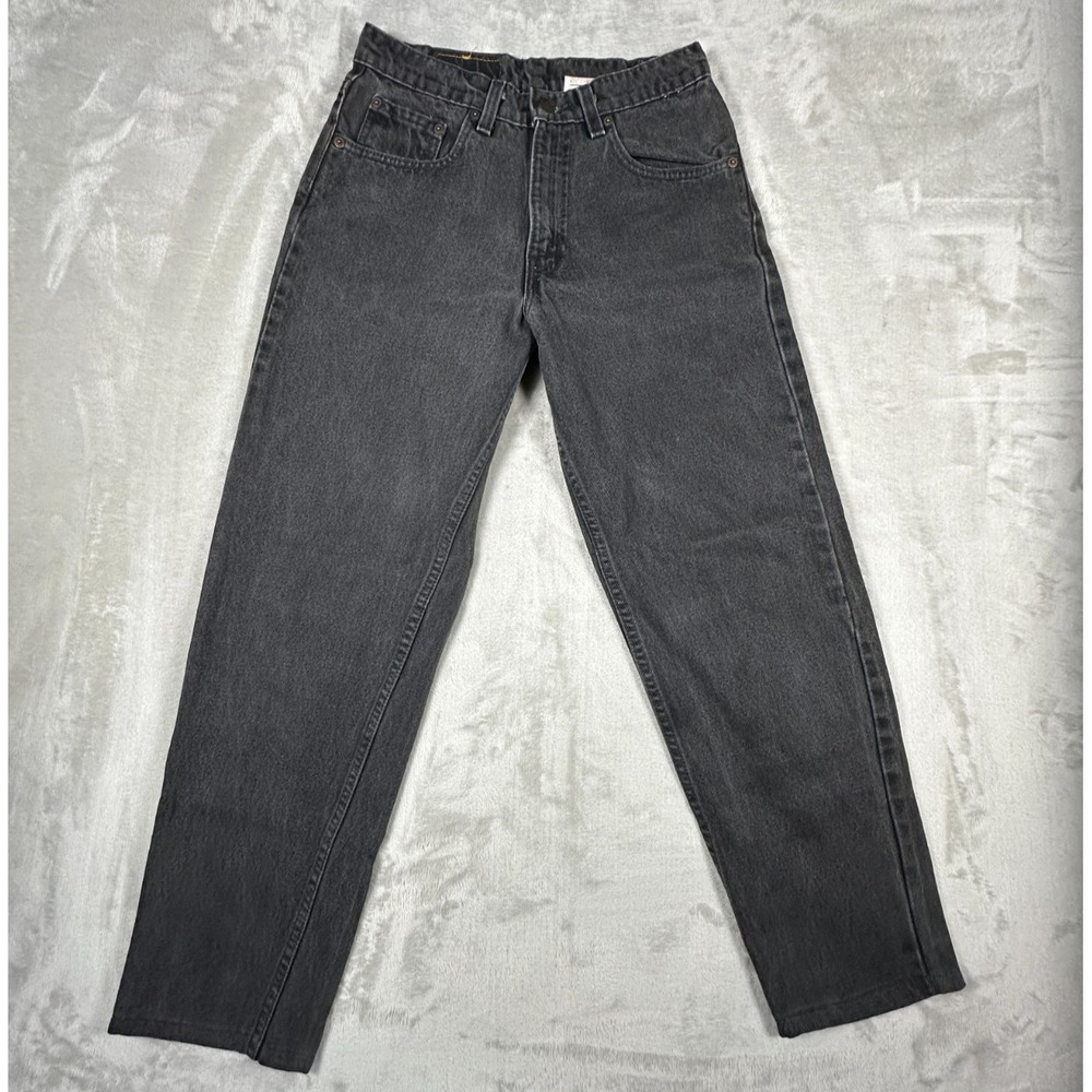 Levi's 550 Relaxed Fit Tapered Leg Jeans Mens 31x30 Black Denim Made in USA 0260
